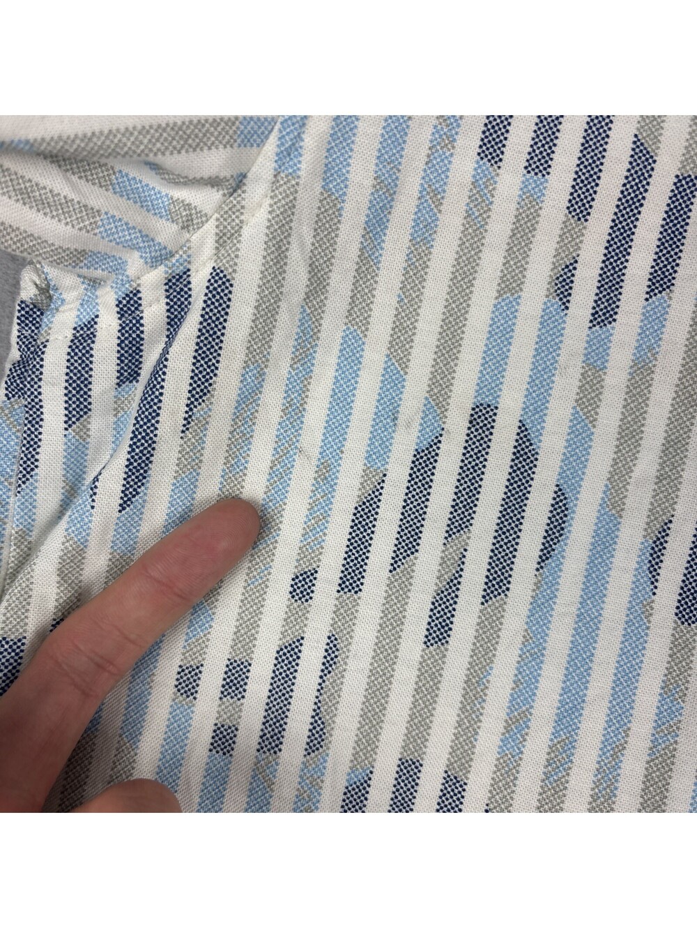 Vintage Stussy Short Sleeve Button Up Shirt Mens Small Blue Striped Camo USA - Picture 5 of 9